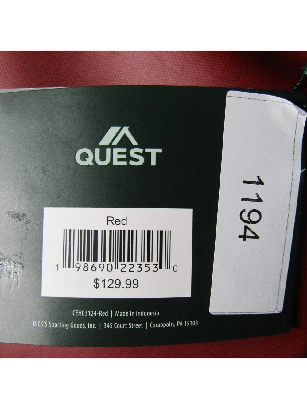 NWT Quest Adventure 35L Travel Backpack Red